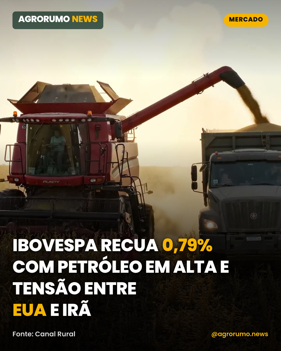 Ibovespa recua 0,79% com petróleo em alta e tensão entre EUA e Irã