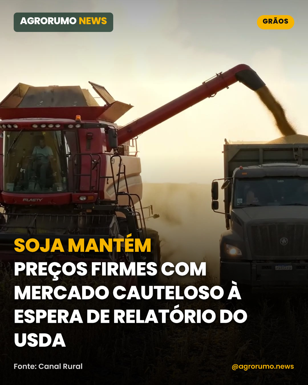 Soja mantém preços firmes com mercado cauteloso à espera de relatório do USDA