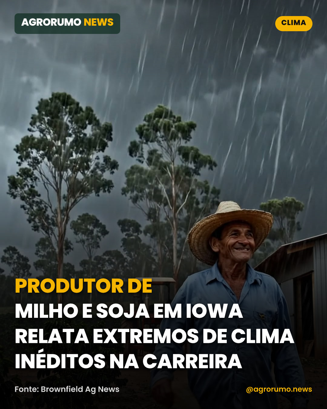 Produtor de milho e soja em Iowa relata extremos de clima inéditos na carreira