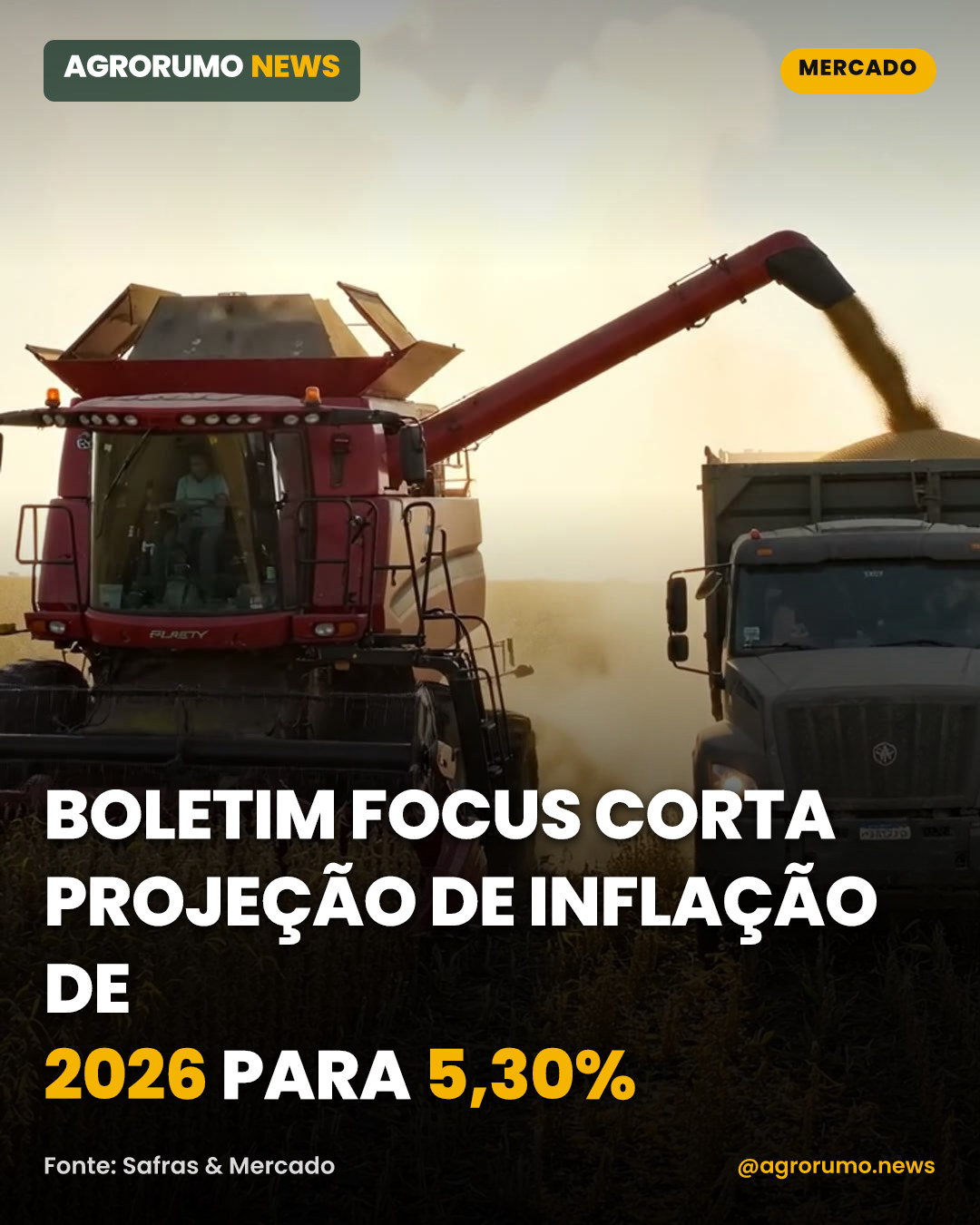 Boletim Focus corta projeção de inflação de 2026 para 5,30%