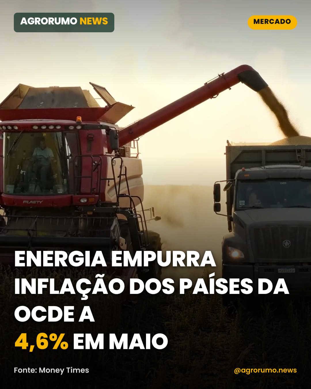 Energia empurra inflação dos países da OCDE a 4,6% em maio