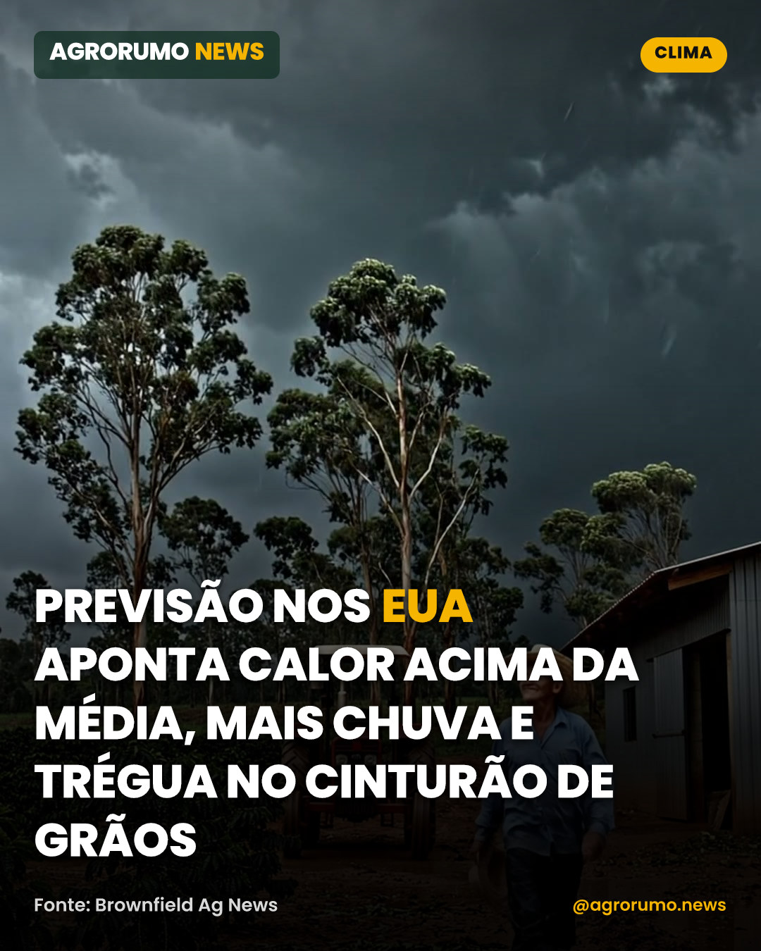 Previsão nos EUA aponta calor acima da média, mais chuva e trégua no cinturão de grãos