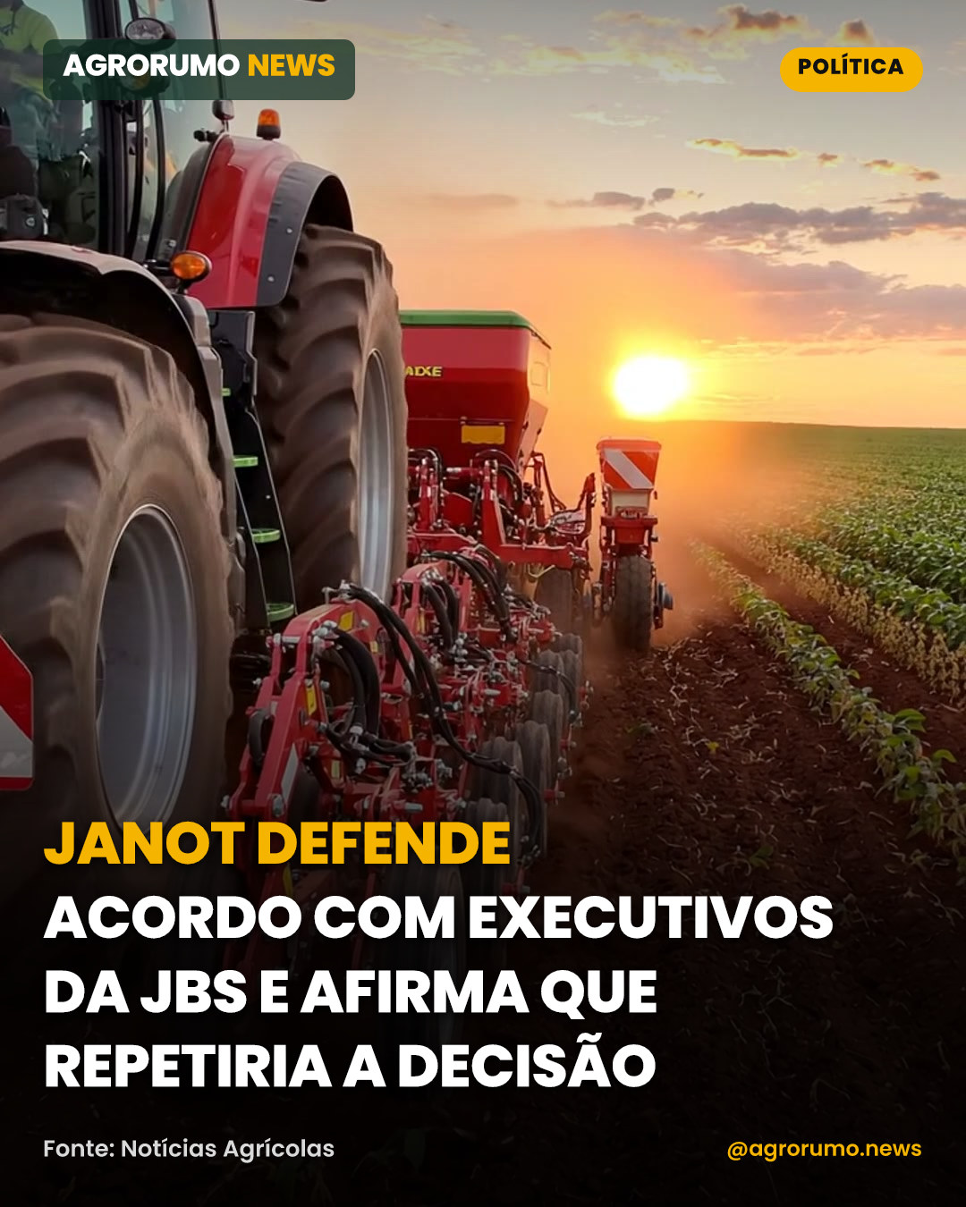 Janot defende acordo com executivos da JBS e afirma que repetiria a decisão