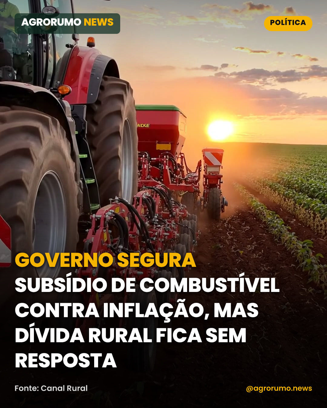 Governo segura subsídio de combustível contra inflação, mas dívida rural fica sem resposta