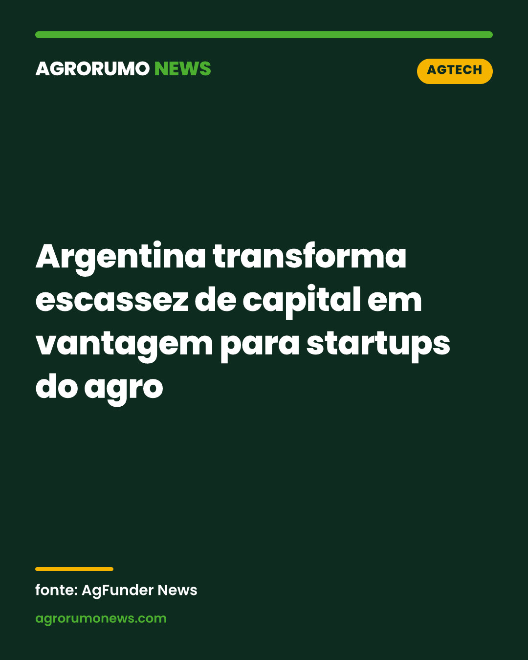 Argentina transforma escassez de capital em vantagem para startups do agro