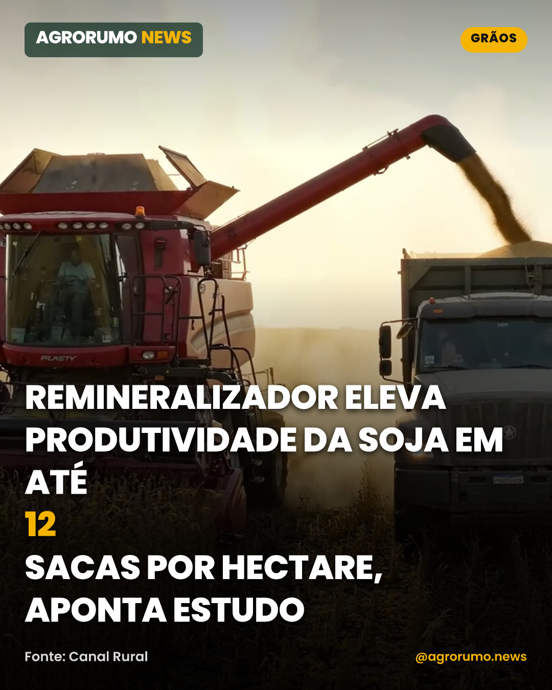 Remineralizador eleva produtividade da soja em até 12 sacas por hectare, aponta estudo