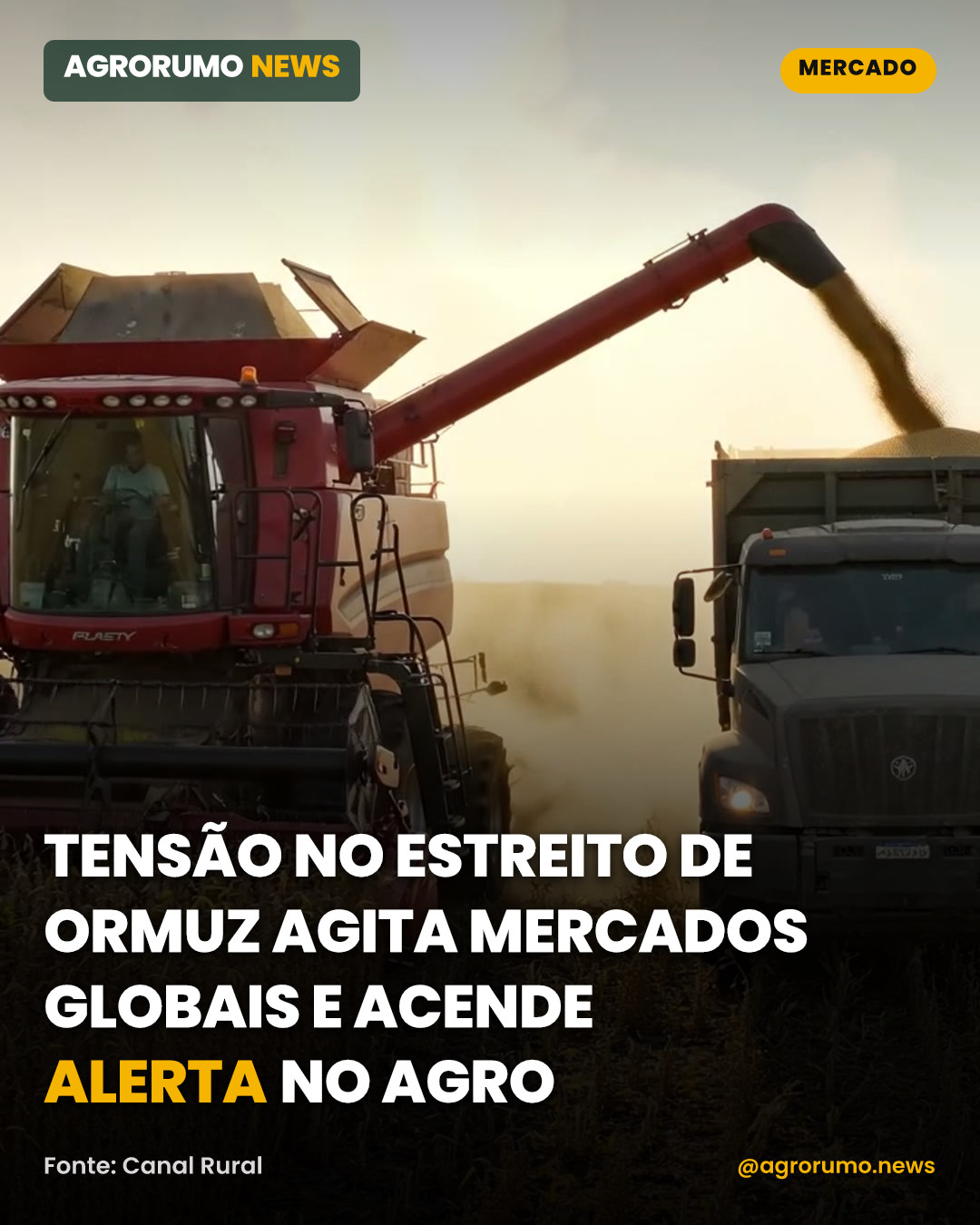 Tensão no Estreito de Ormuz agita mercados globais e acende alerta no agro