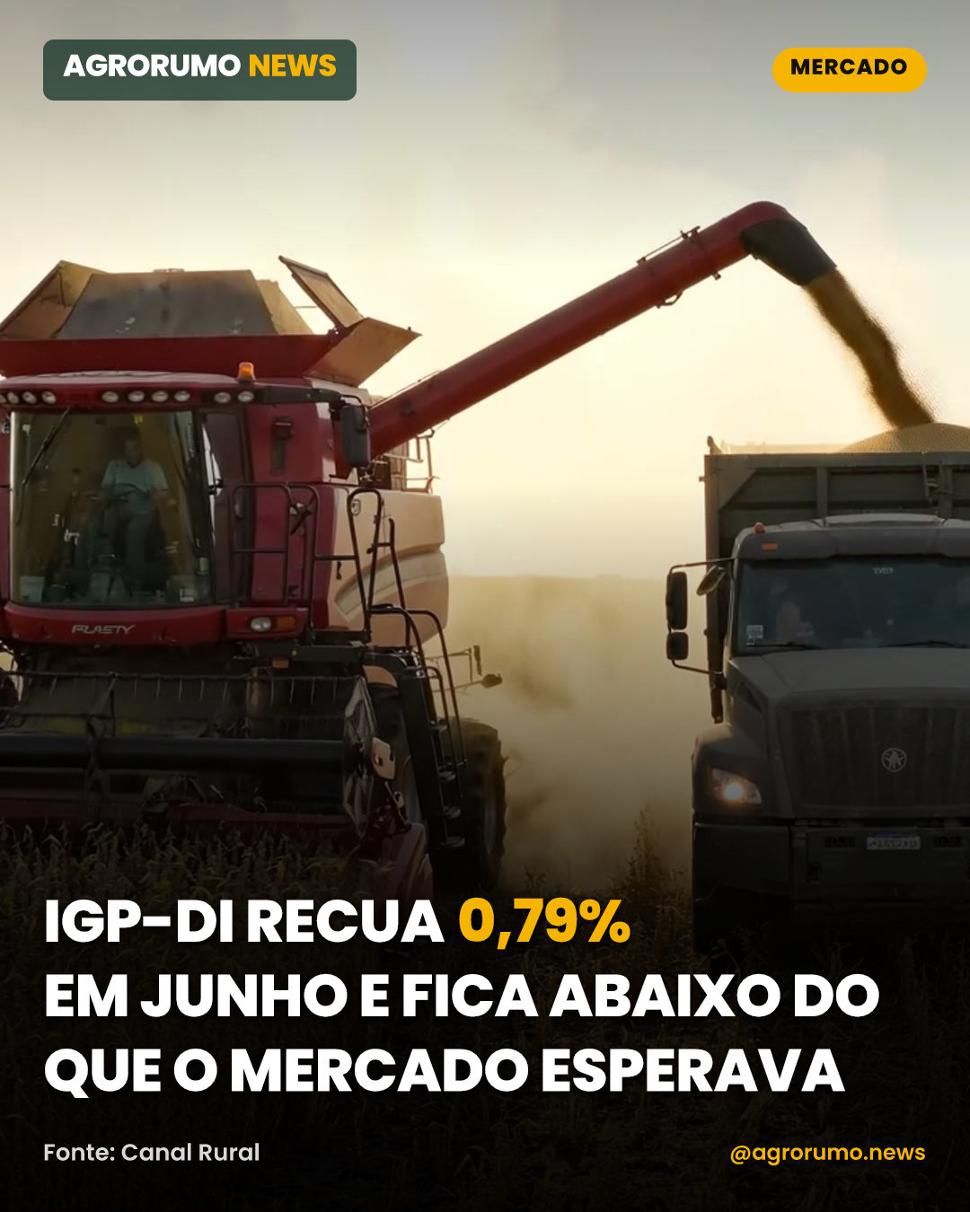 IGP-DI recua 0,79% em junho e fica abaixo do que o mercado esperava