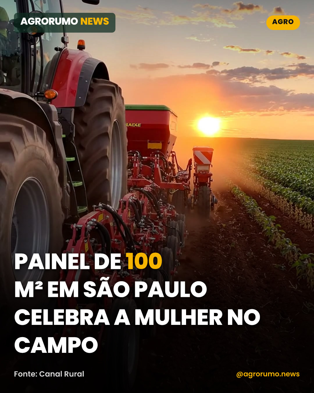 Painel de 100 m² em São Paulo celebra a mulher no campo