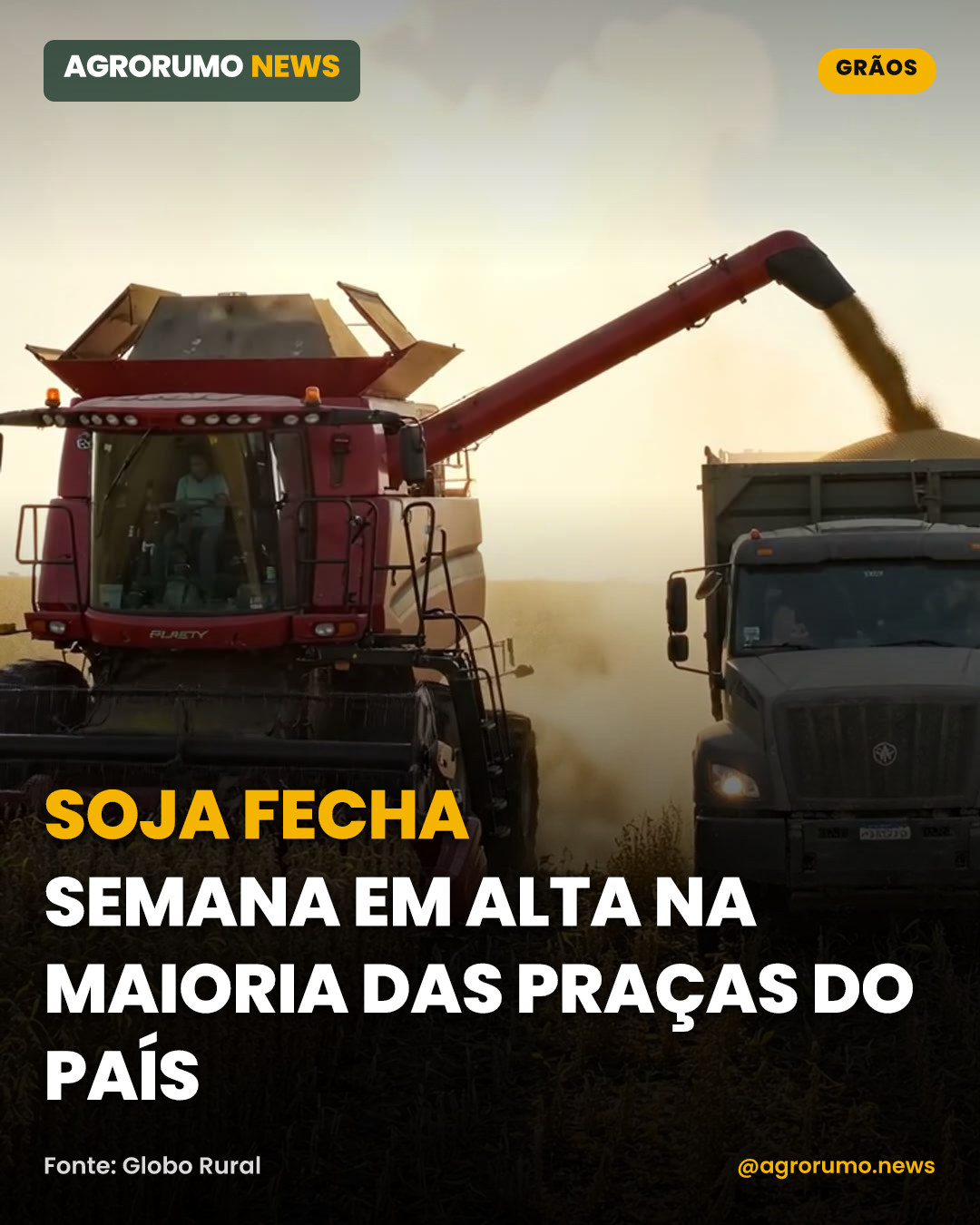 Soja fecha semana em alta na maioria das praças do país