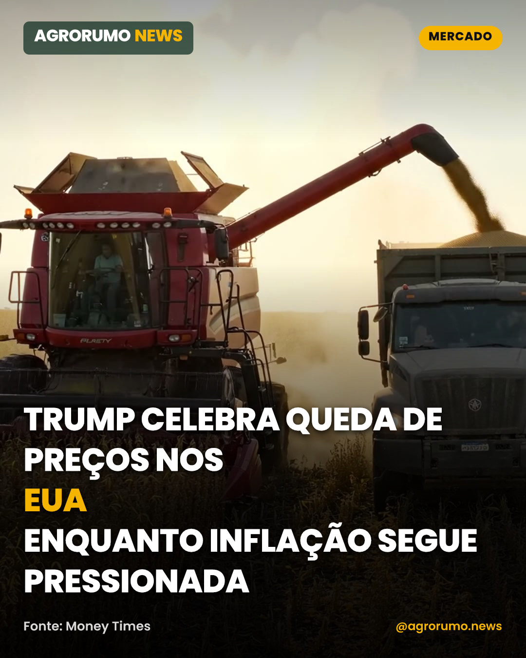 Trump celebra queda de preços nos EUA enquanto inflação segue pressionada