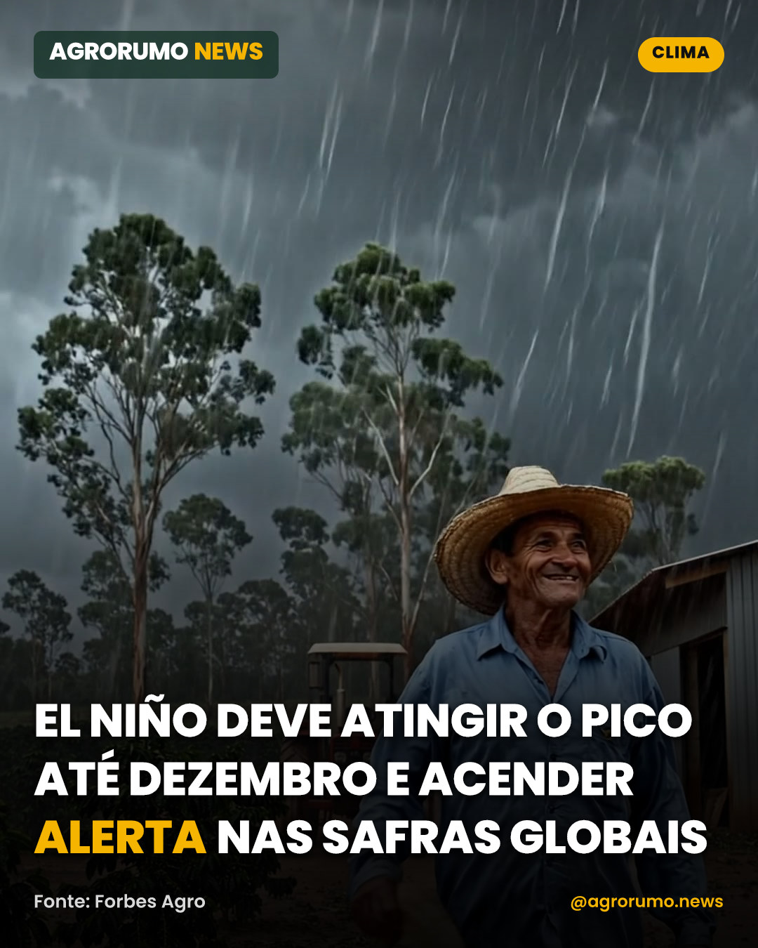 El Niño deve atingir o pico até dezembro e acender alerta nas safras globais