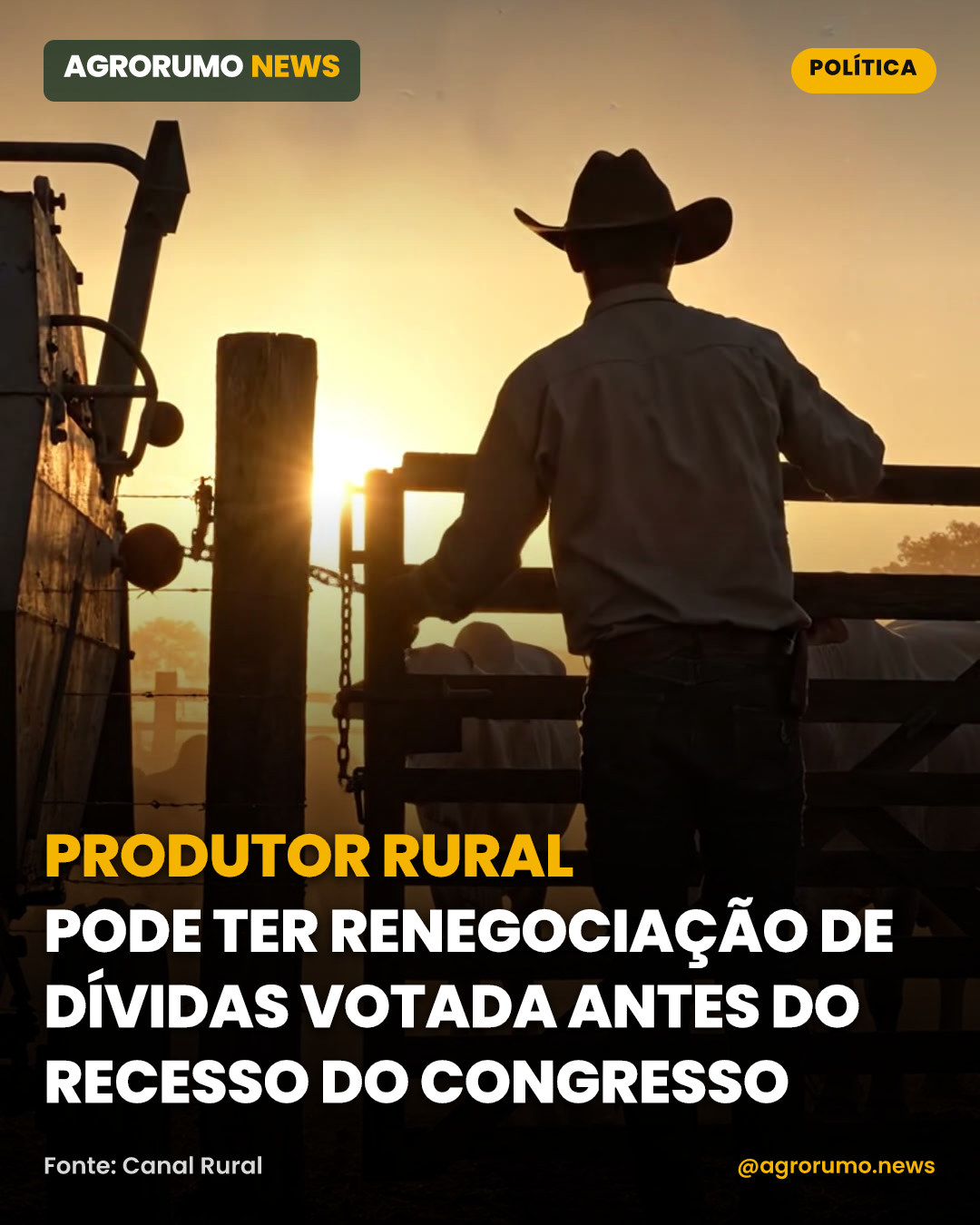 Produtor rural pode ter renegociação de dívidas votada antes do recesso do Congresso