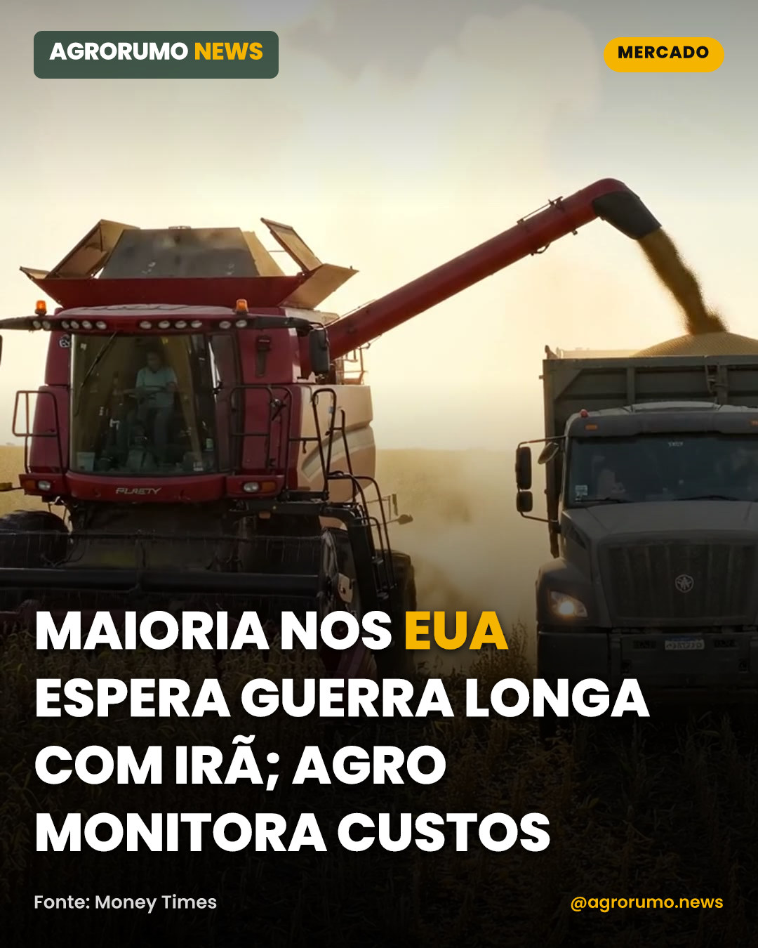 Maioria nos EUA espera guerra longa com Irã; agro monitora custos