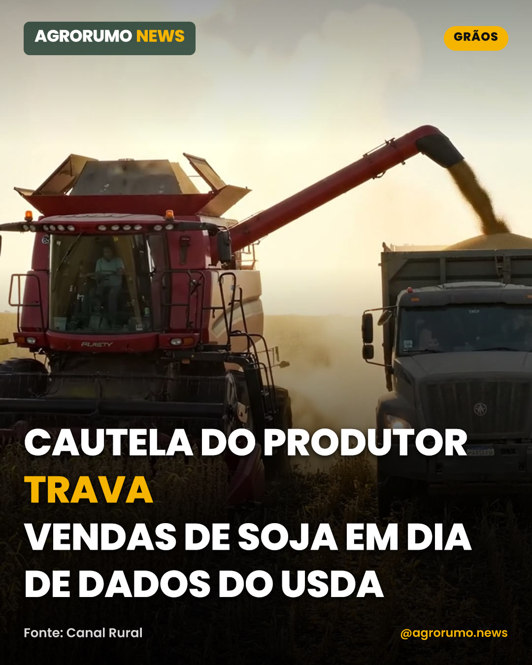 Cautela do produtor trava vendas de soja em dia de dados do USDA