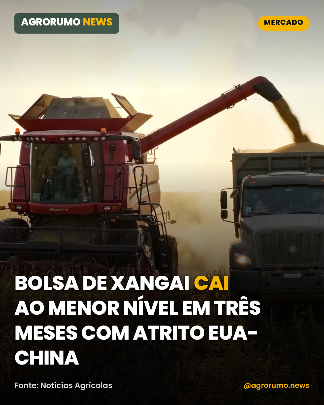 Bolsa de Xangai cai ao menor nível em três meses com atrito EUA-China