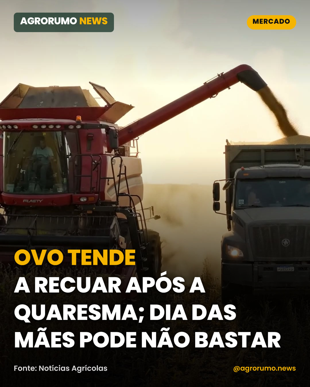 Ovo tende a recuar após a Quaresma; Dia das Mães pode não bastar
