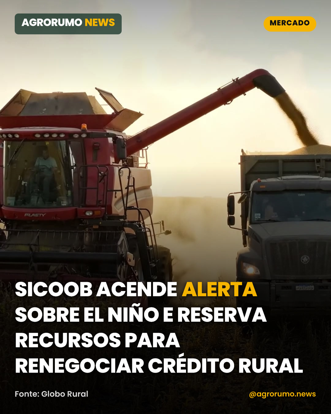 Sicoob acende alerta sobre El Niño e reserva recursos para renegociar crédito rural