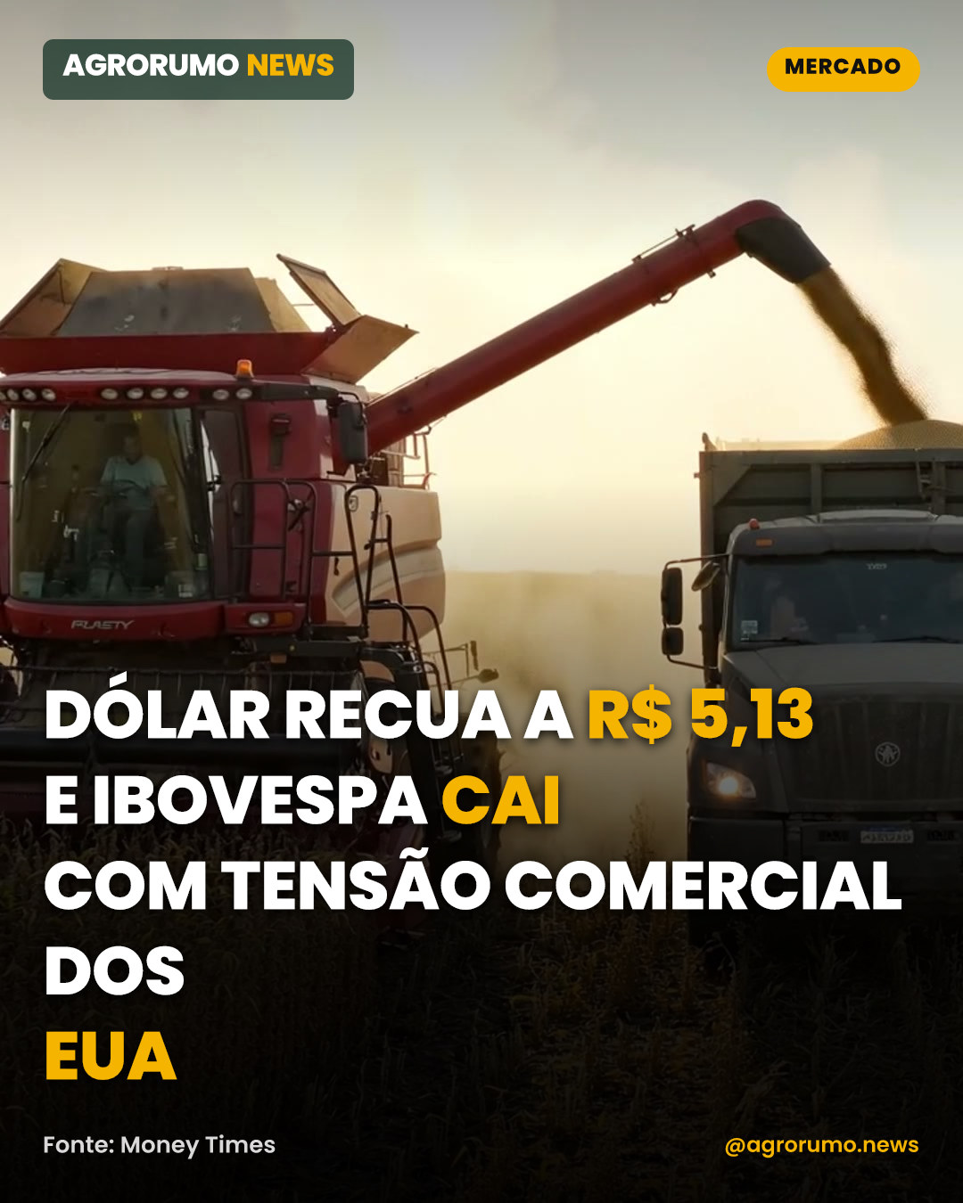 Dólar recua a R$ 5,13 e Ibovespa cai com tensão comercial dos EUA