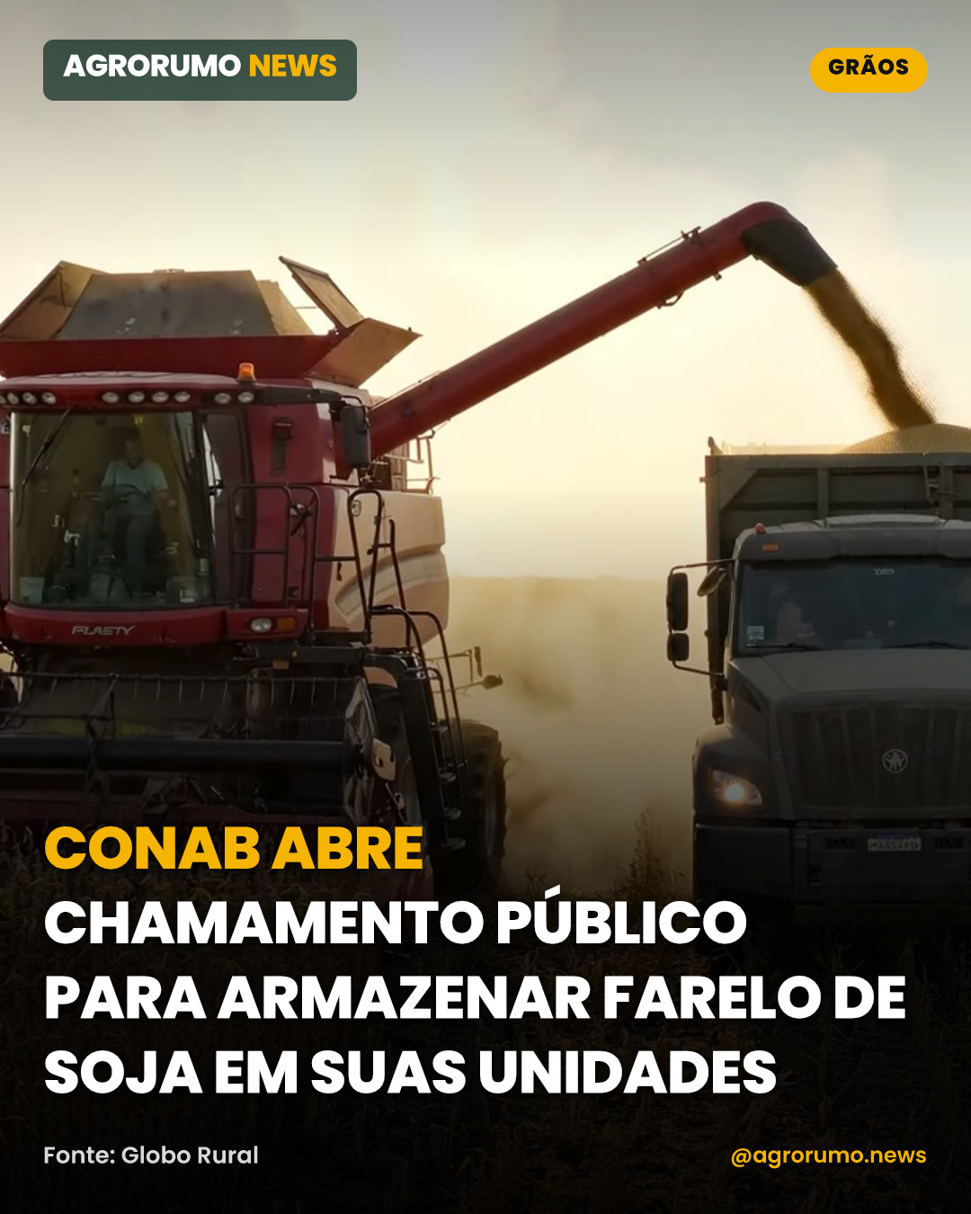 Conab abre chamamento público para armazenar farelo de soja em suas unidades