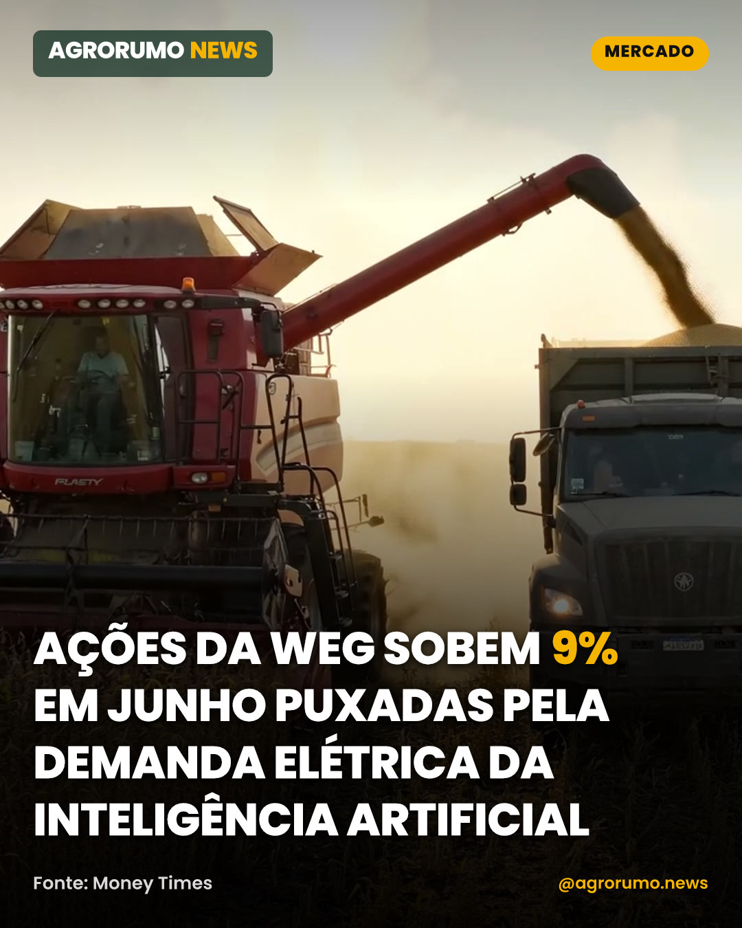 Ações da WEG sobem 9% em junho puxadas pela demanda elétrica da inteligência artificial