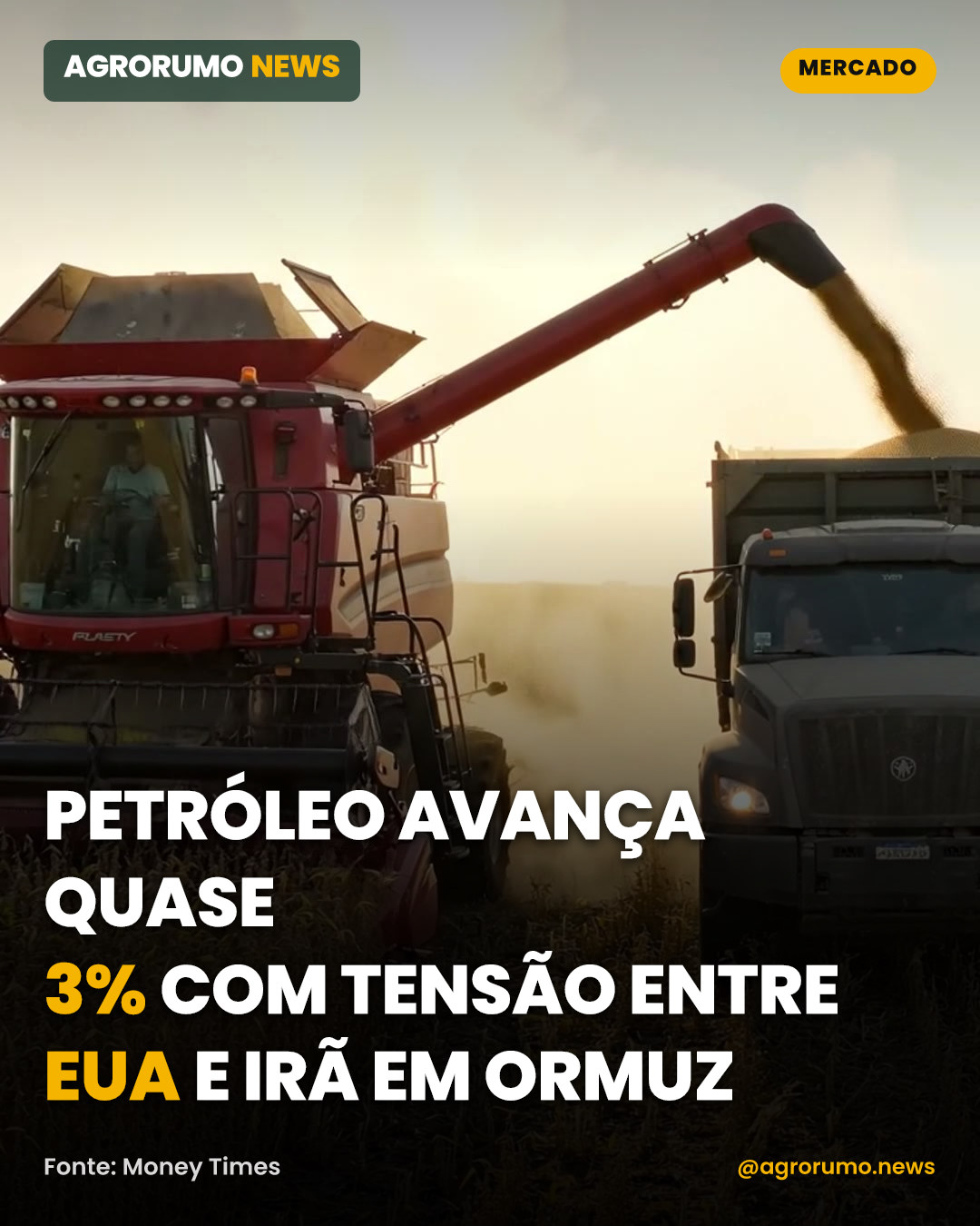 Petróleo avança quase 3% com tensão entre EUA e Irã em Ormuz