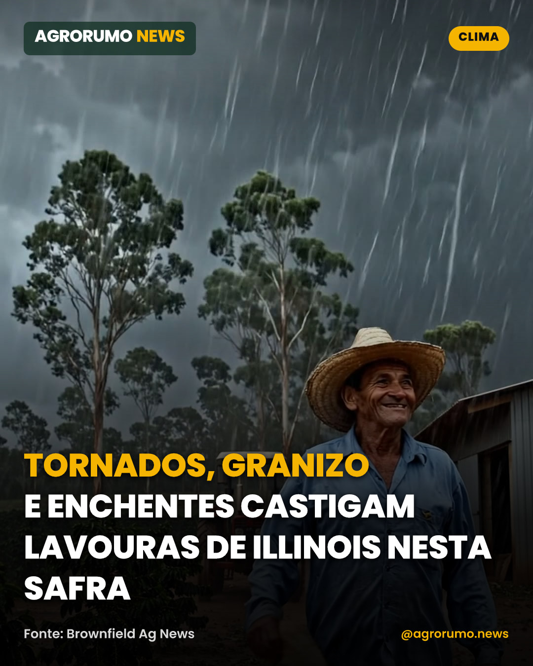 Tornados, granizo e enchentes castigam lavouras de Illinois nesta safra
