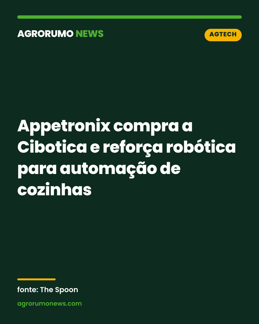 Appetronix compra a Cibotica e reforça robótica para automação de cozinhas