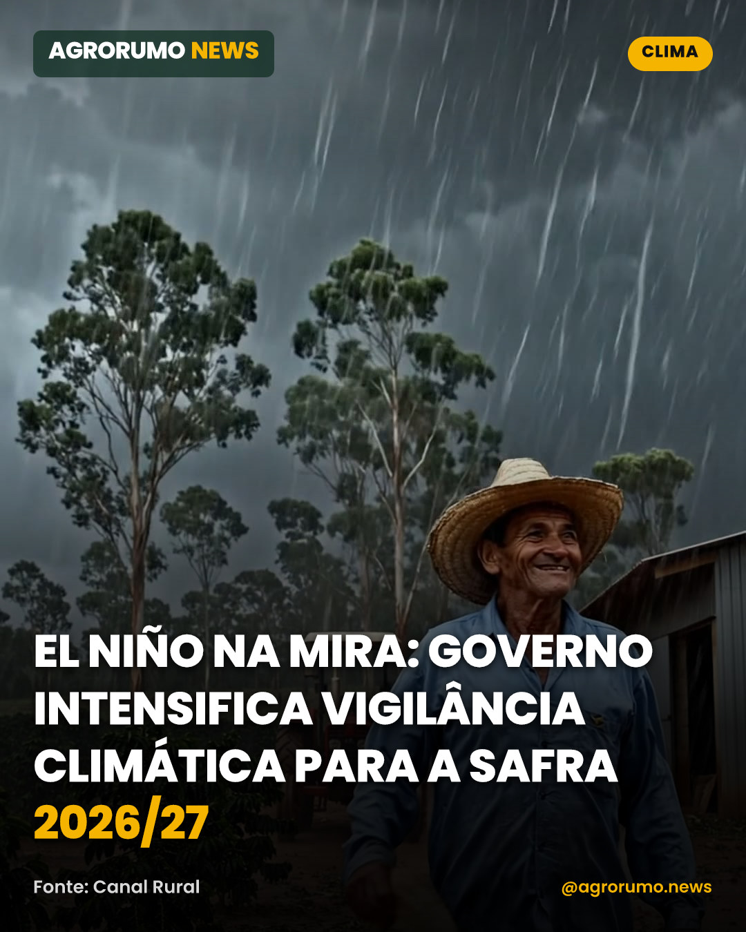 El Niño na mira: governo intensifica vigilância climática para a safra 2026/27