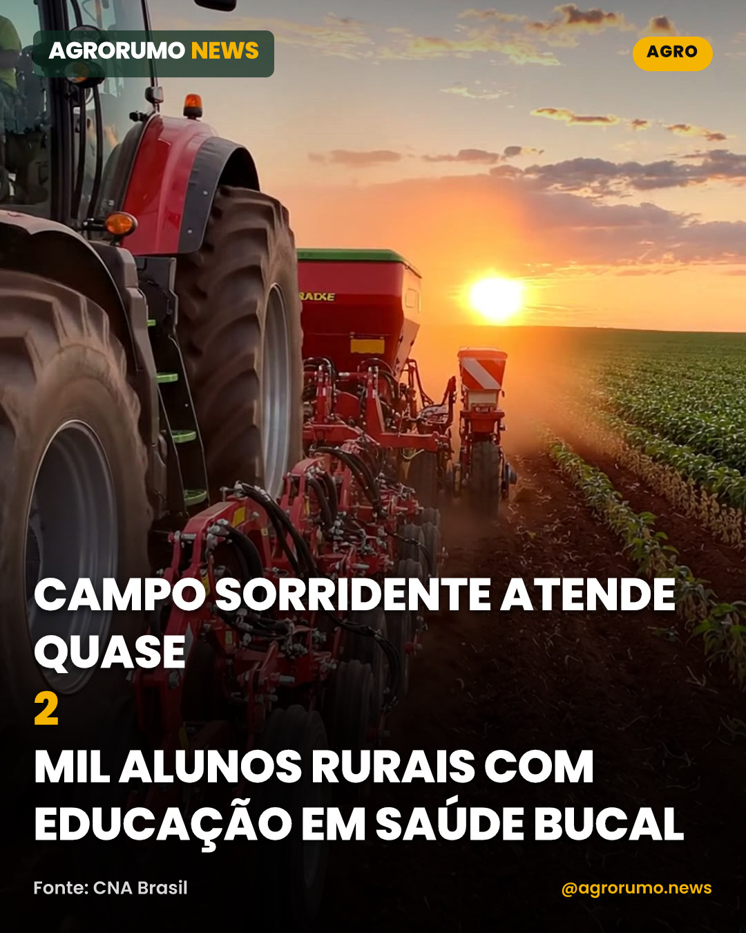 Campo Sorridente atende quase 2 mil alunos rurais com educação em saúde bucal
