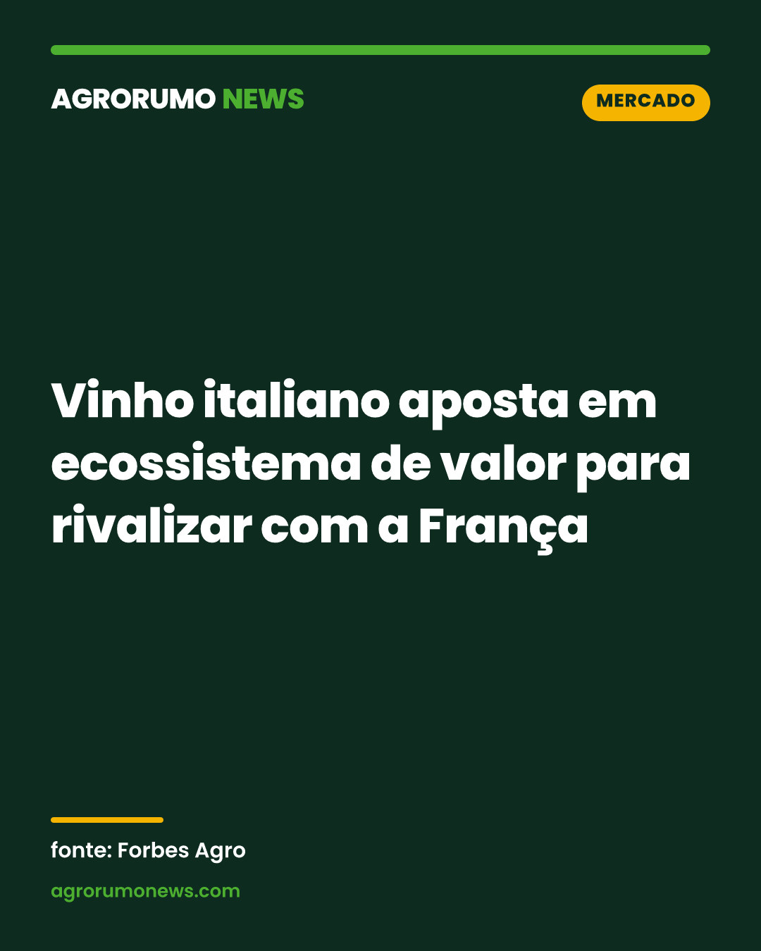 Vinho italiano aposta em ecossistema de valor para rivalizar com a França