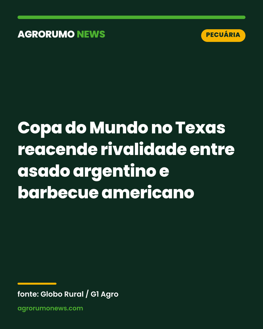 Copa do Mundo no Texas reacende rivalidade entre asado argentino e barbecue americano