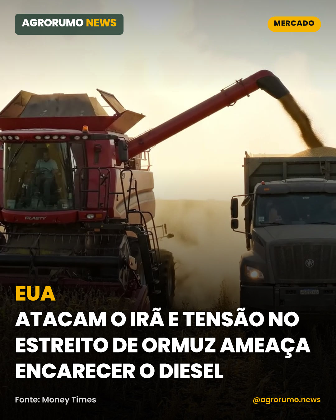 EUA atacam o Irã e tensão no Estreito de Ormuz ameaça encarecer o diesel