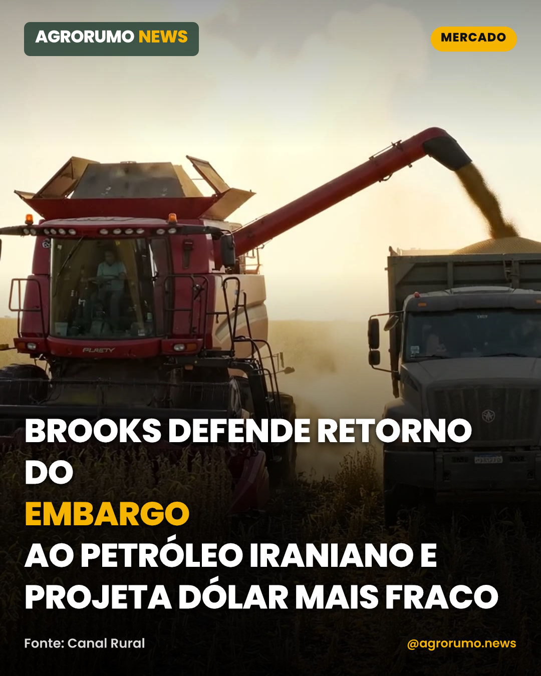Brooks defende retorno do embargo ao petróleo iraniano e projeta dólar mais fraco