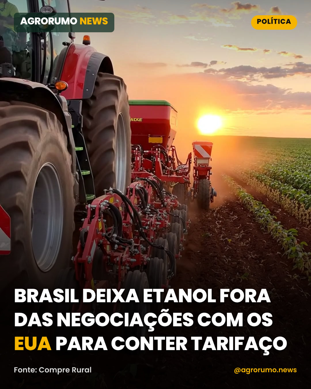 Brasil deixa etanol fora das negociações com os EUA para conter tarifaço