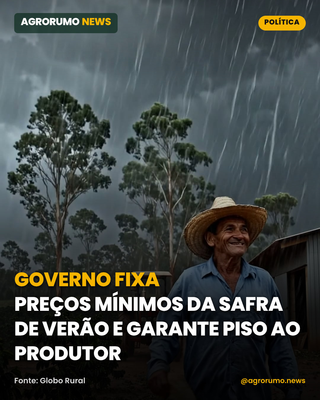Governo fixa preços mínimos da safra de verão e garante piso ao produtor