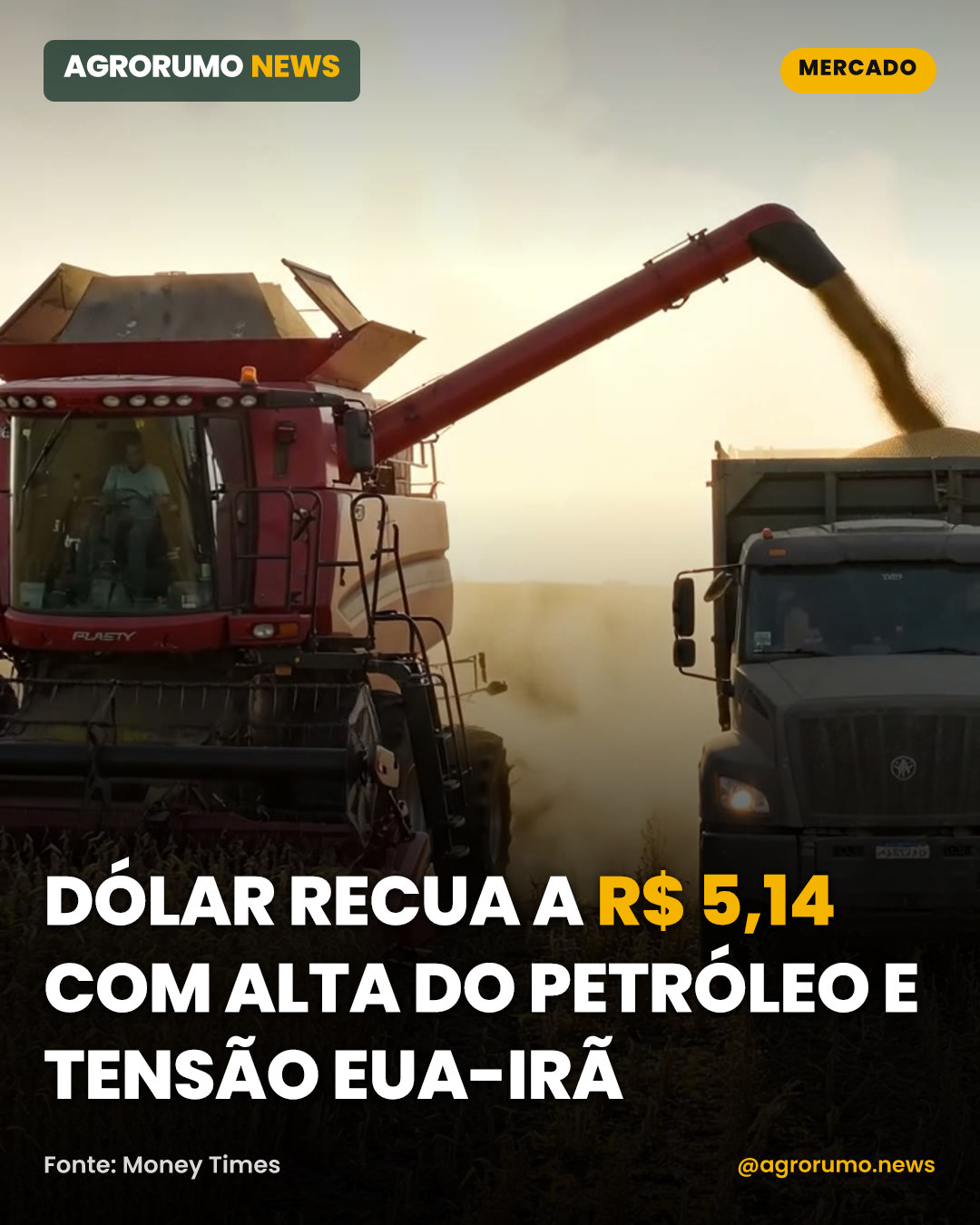 Dólar recua a R$ 5,14 com alta do petróleo e tensão EUA-Irã