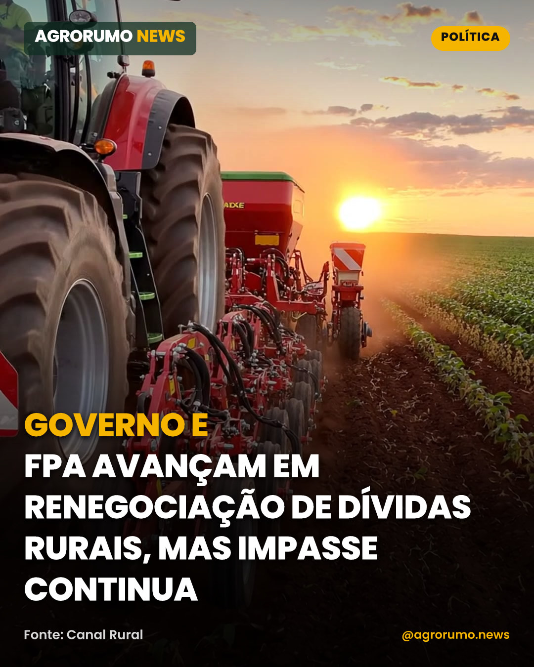 Governo e FPA avançam em renegociação de dívidas rurais, mas impasse continua
