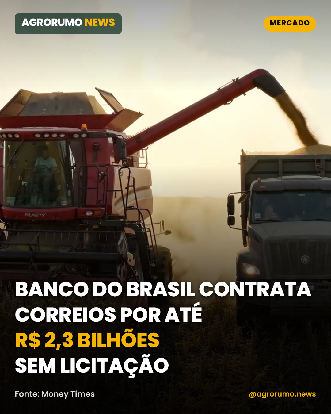Banco do Brasil contrata Correios por até R$ 2,3 bilhões sem licitação