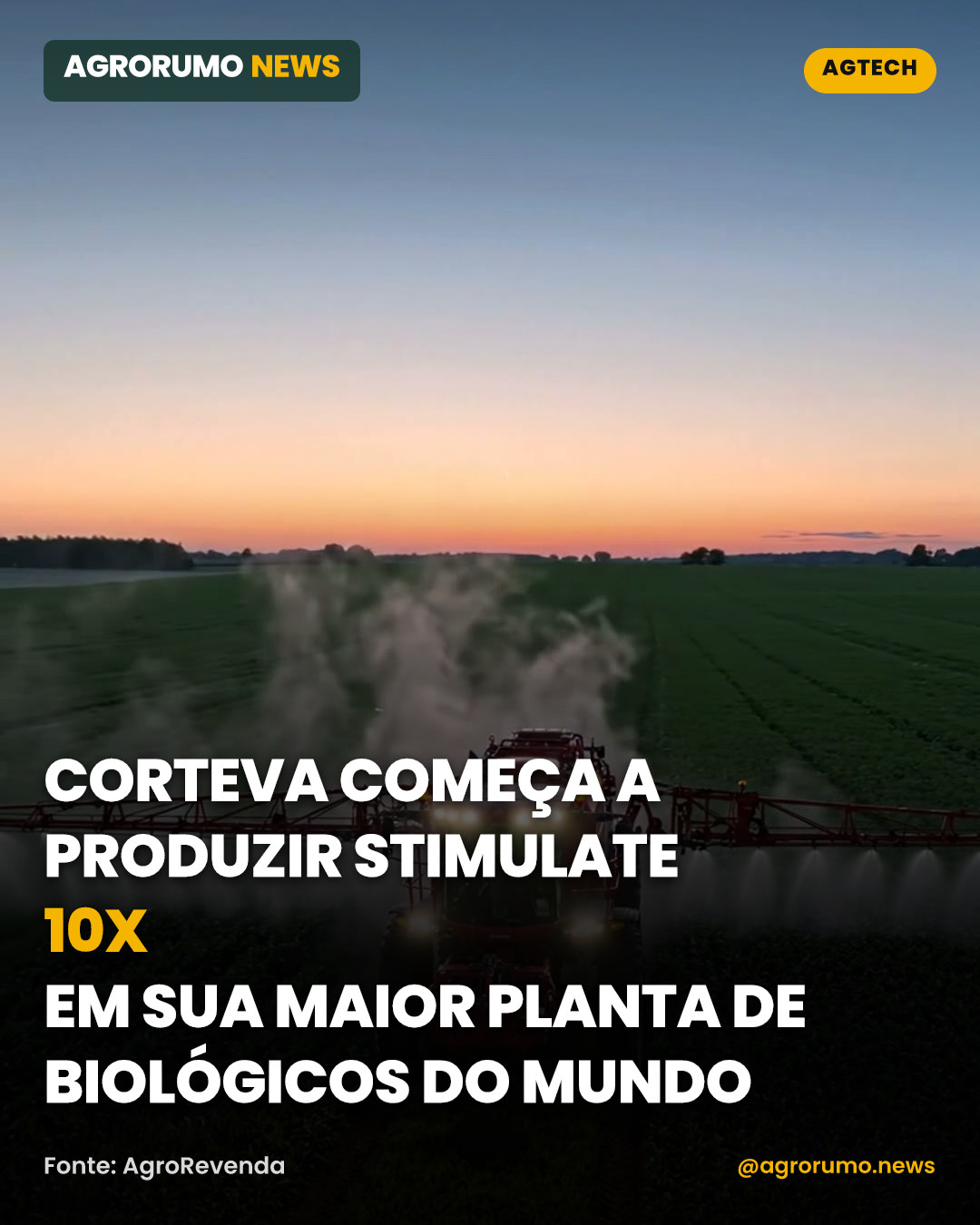 Corteva começa a produzir Stimulate 10X em sua maior planta de biológicos do mundo