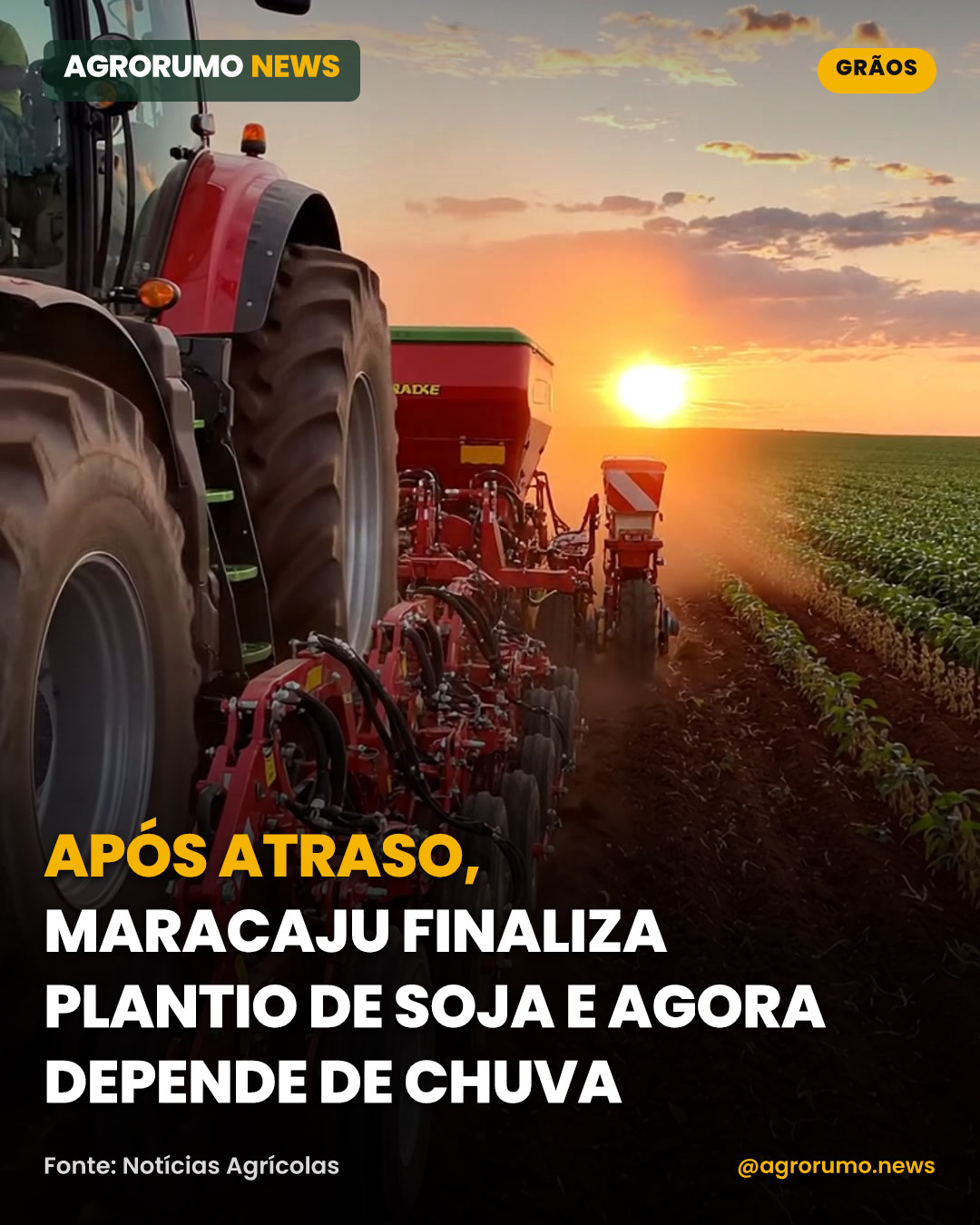 Após atraso, Maracaju finaliza plantio de soja e agora depende de chuva