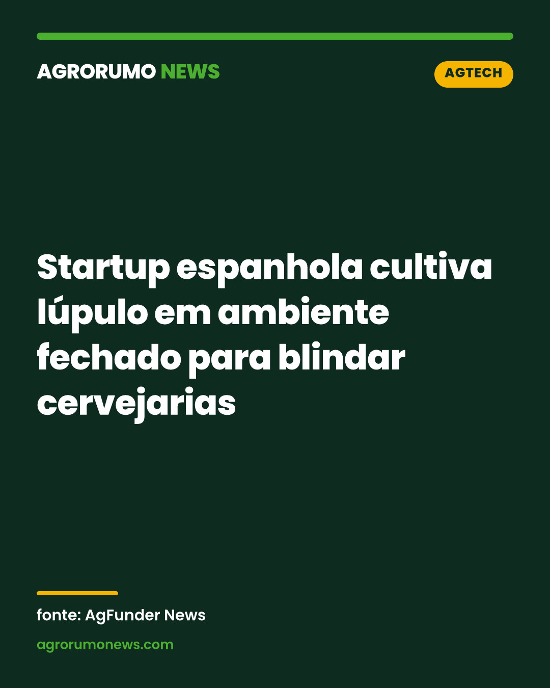 Startup espanhola cultiva lúpulo em ambiente fechado para blindar cervejarias