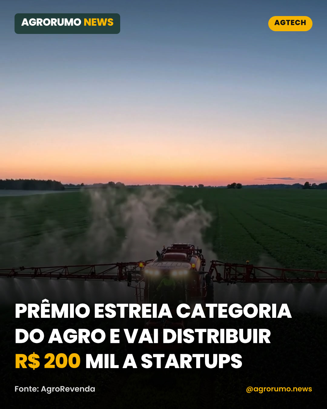 Prêmio estreia categoria do agro e vai distribuir R$ 200 mil a startups