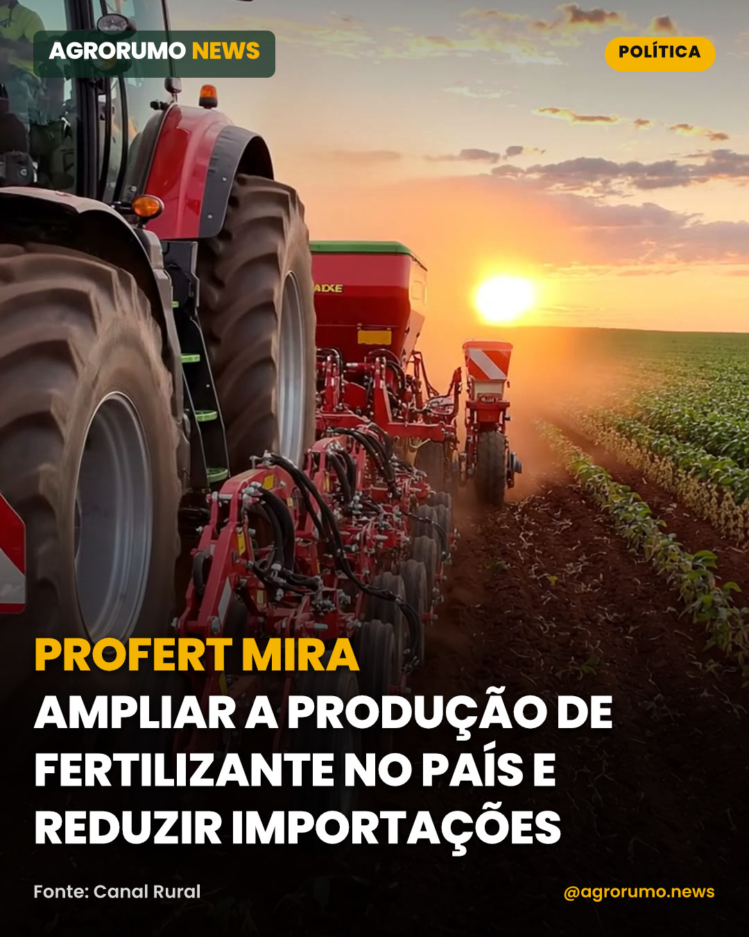 Profert mira ampliar a produção de fertilizante no país e reduzir importações