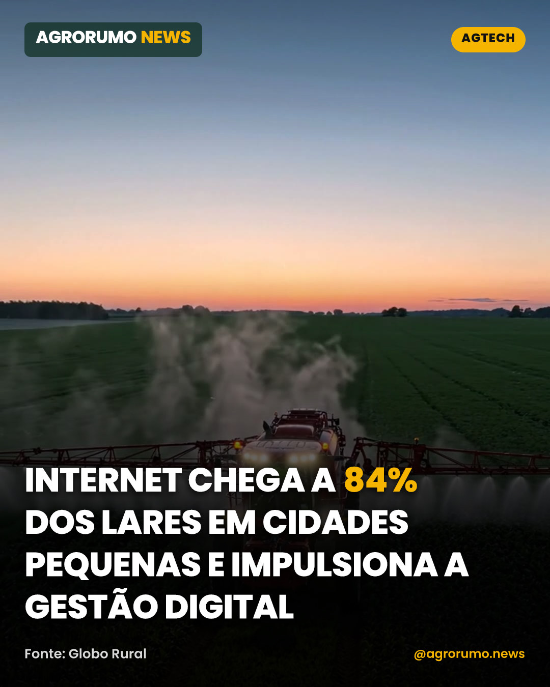 Internet chega a 84% dos lares em cidades pequenas e impulsiona a gestão digital