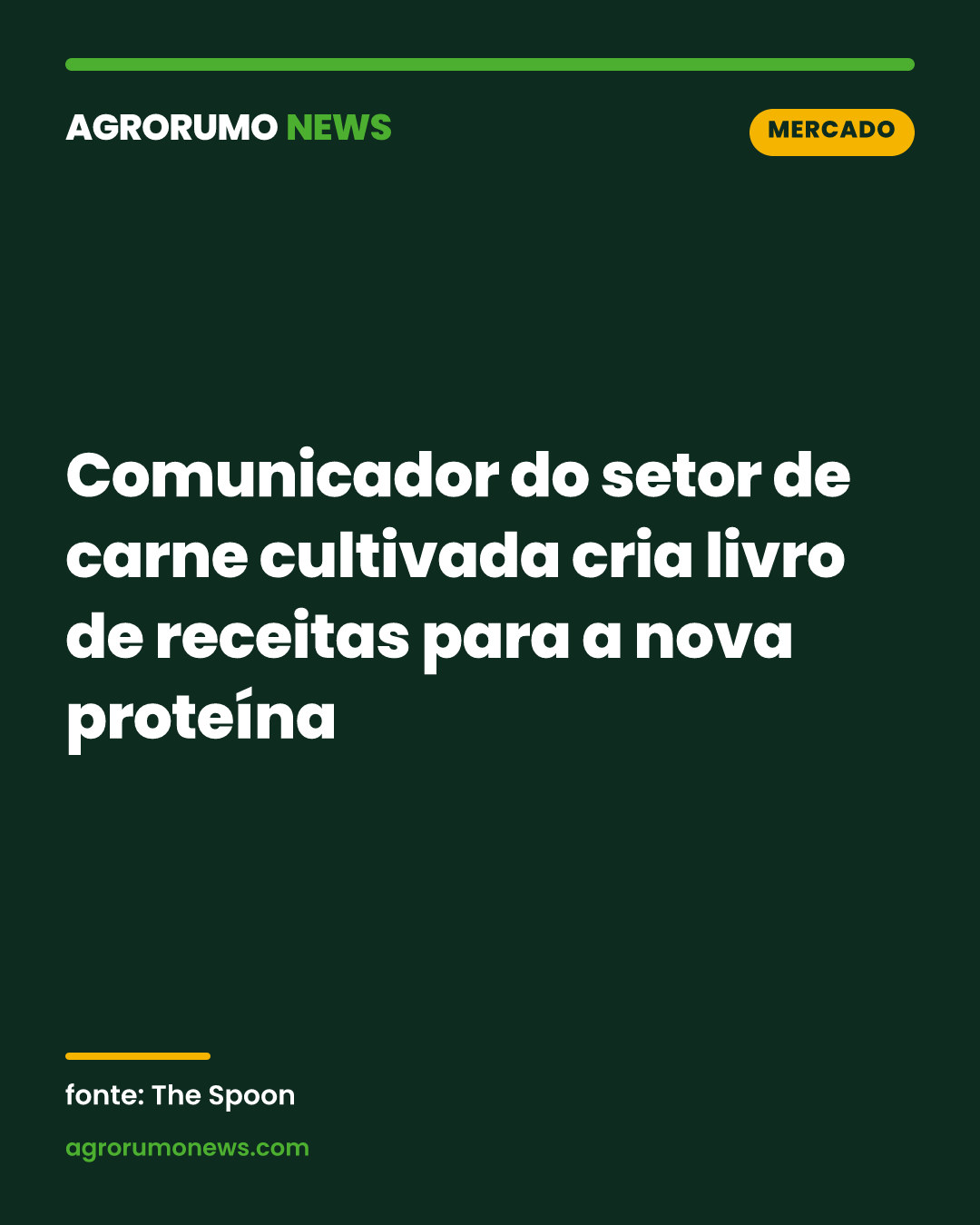 Comunicador do setor de carne cultivada cria livro de receitas para a nova proteína