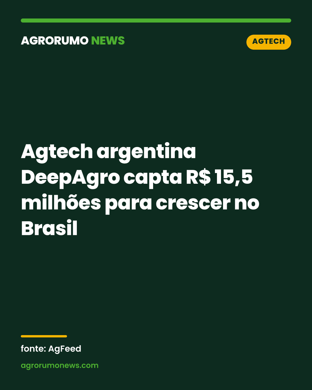 Agtech argentina DeepAgro capta R$ 15,5 milhões para crescer no Brasil