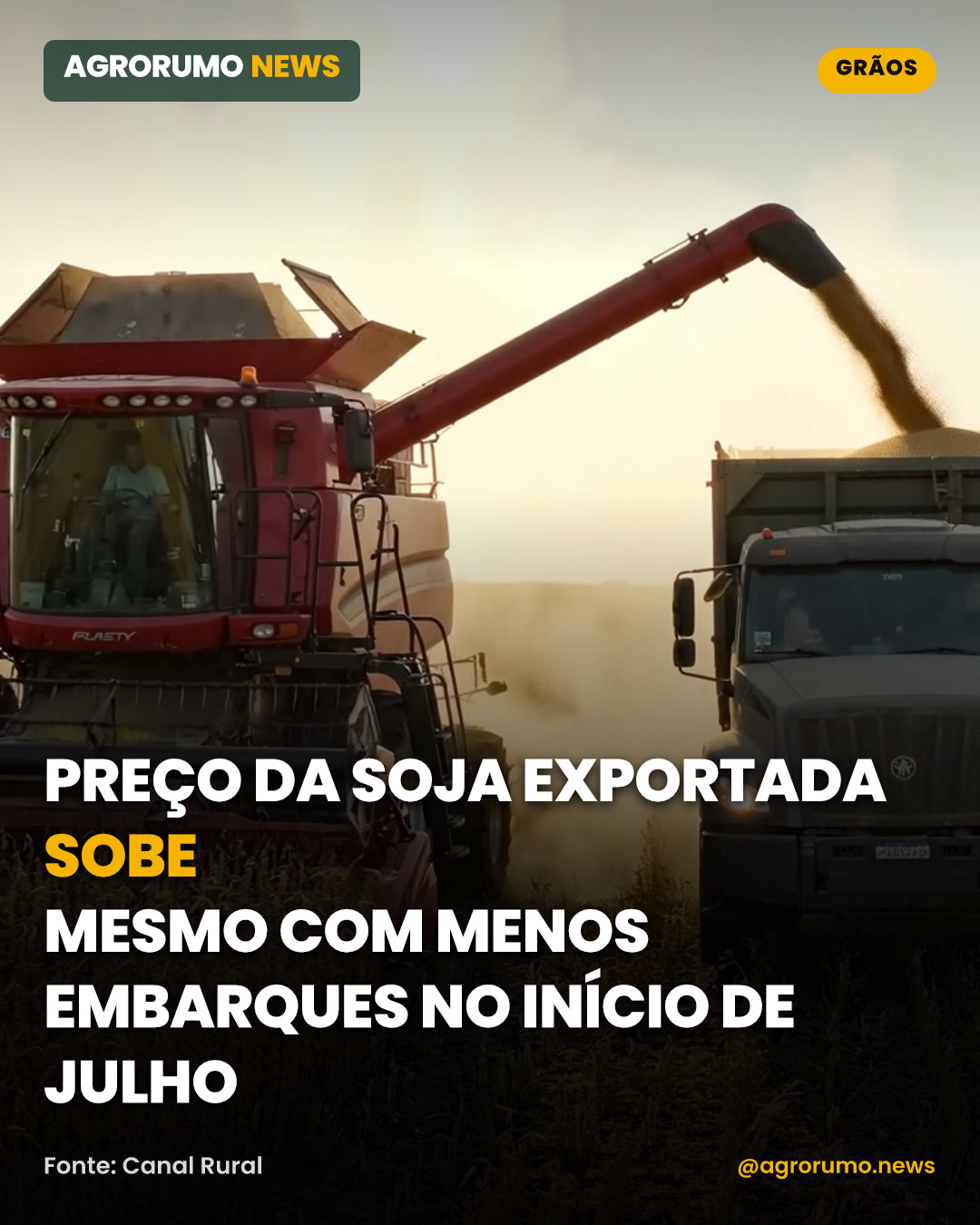 Preço da soja exportada sobe mesmo com menos embarques no início de julho