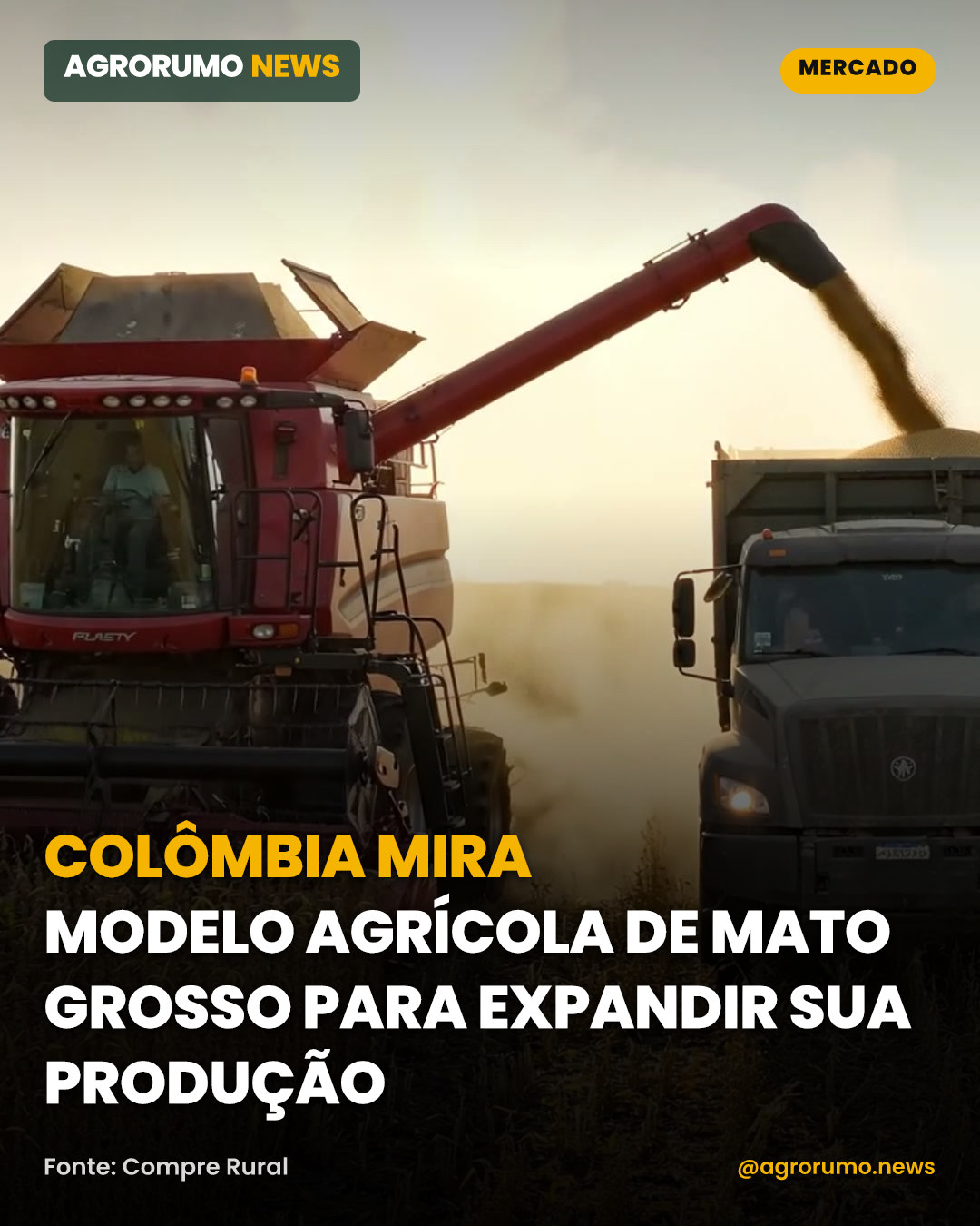 Colômbia mira modelo agrícola de Mato Grosso para expandir sua produção
