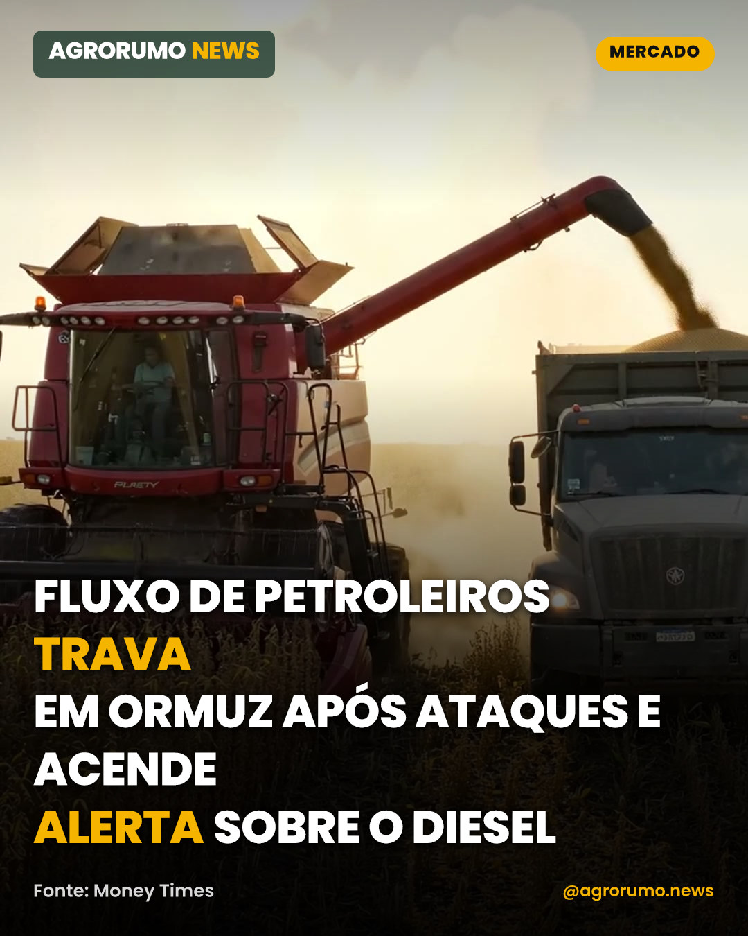 Fluxo de petroleiros trava em Ormuz após ataques e acende alerta sobre o diesel